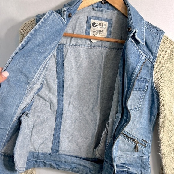 Billabong Rev Up Hooded Denim Jacket size S - Picture 14 of 14